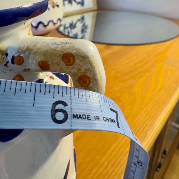 Bassano Ornate Italian Blue and Yellow Ceramic Pottery Set - Picture 14 of 14